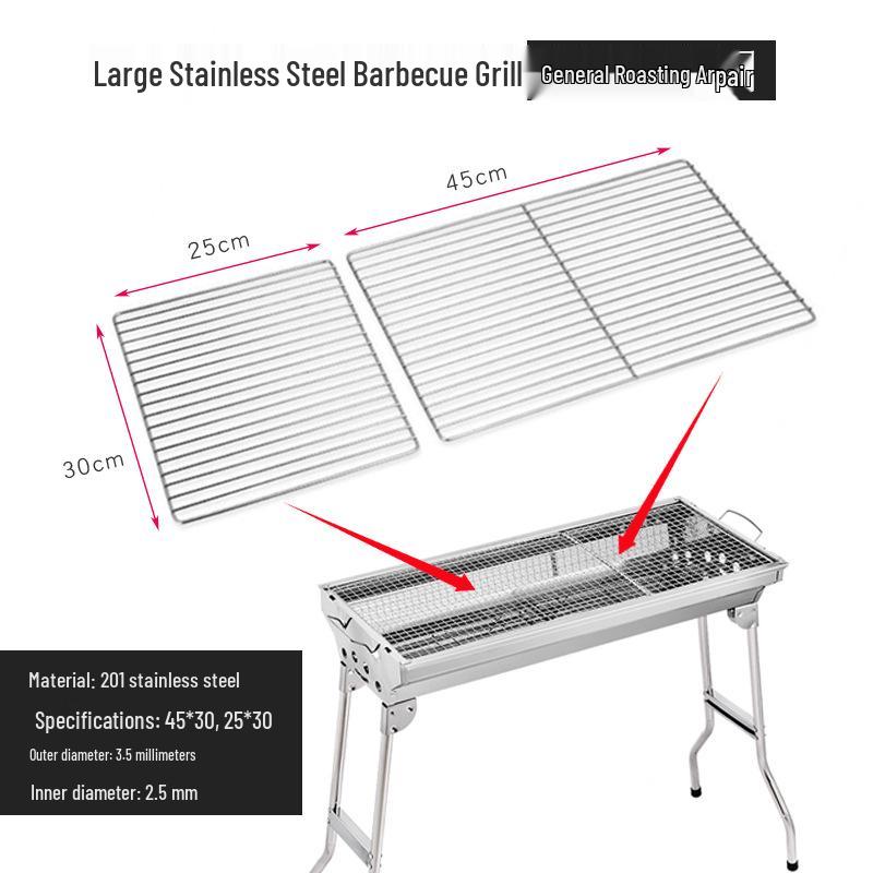 Stainless Steel Rectangular BBQ Grill Rack Mesh
