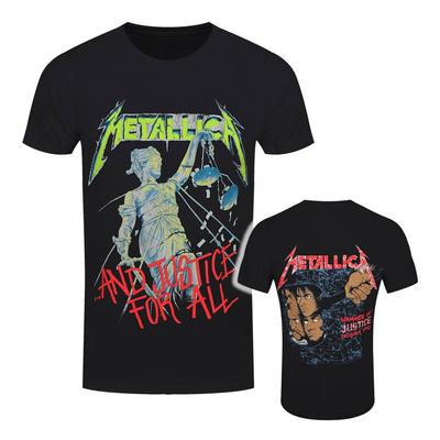 Metallica T-Shirt And Justice For All Rock Band New Black Official