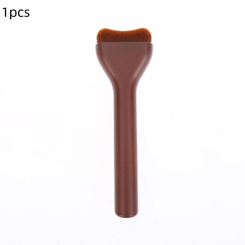 

Набор кистей для макияжа тональной основы 1/2 шт. Ультратонкая кисть для маски для жидких кремовых косметических средств. Инструмент для растушевки. Премиальный подарок 1 кофейный