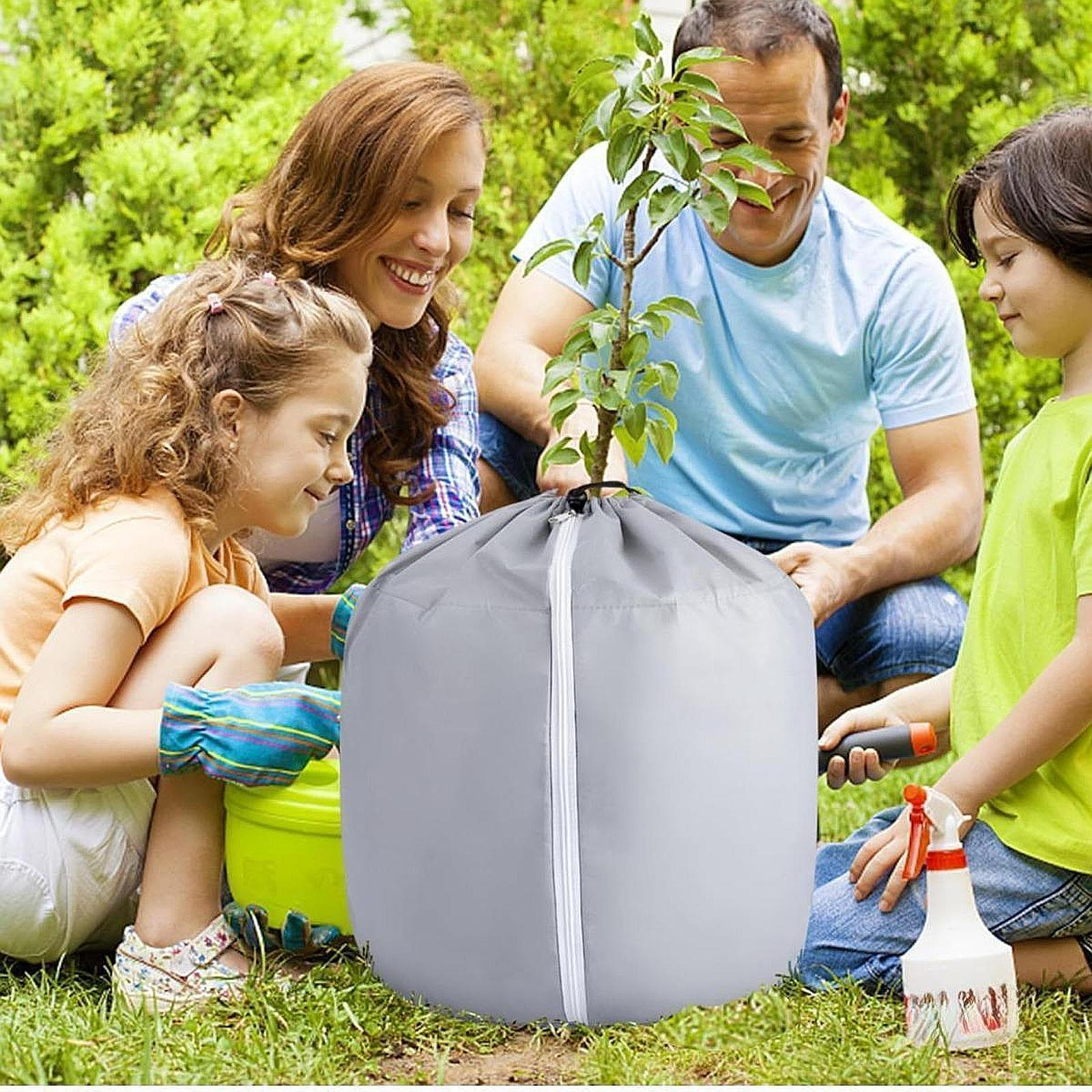 

Горшок для защиты растений от заморозков на зиму 17,72 дюйма x 19,69 дюйма Цветок серый