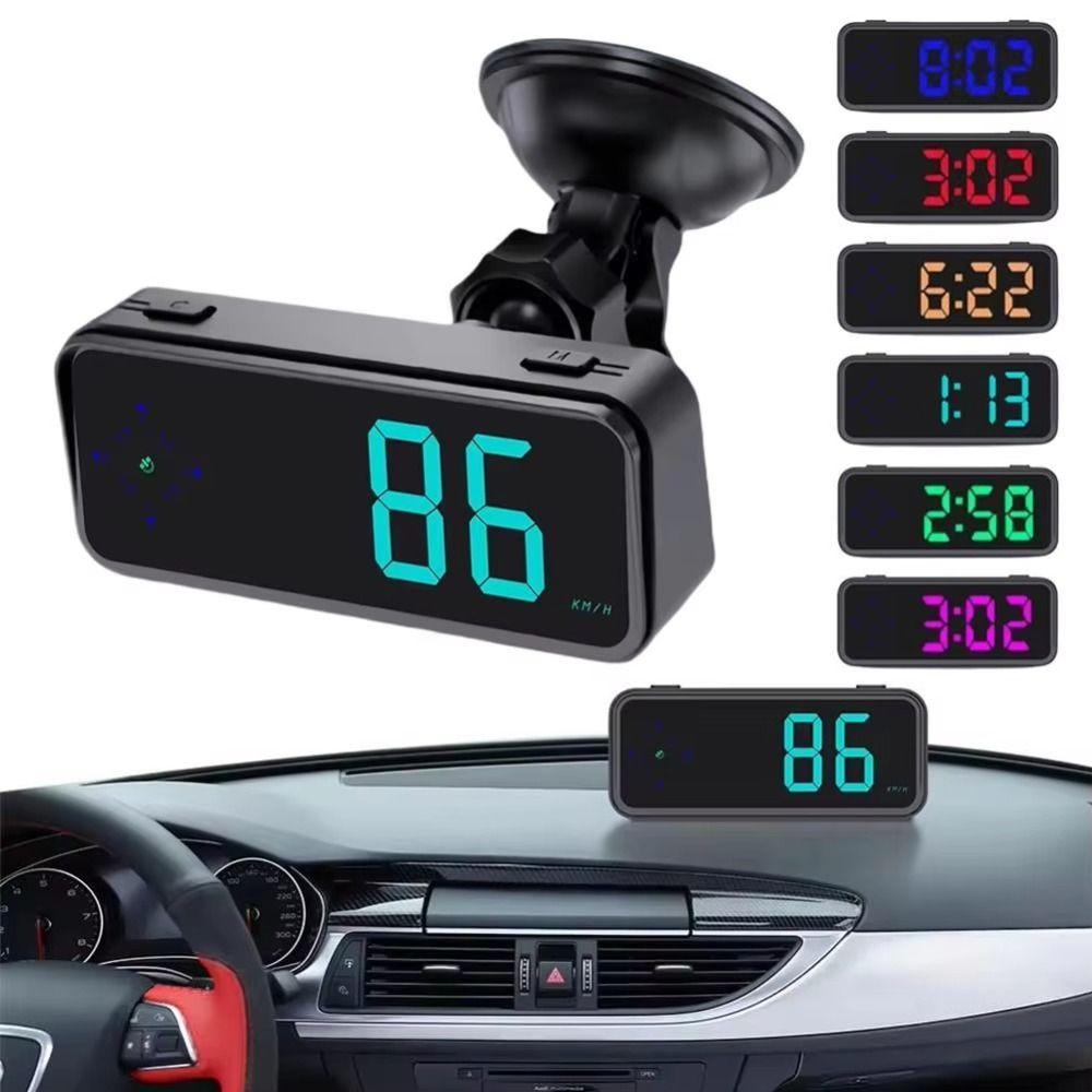 7 Color Switching GPS Car Digital Speedometer Digital Clock Vehicle Speed Meter  Tachometer