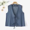 ZANZEA Women Summer Lace Up V-Neck Casual Sleeveless Vest Tops