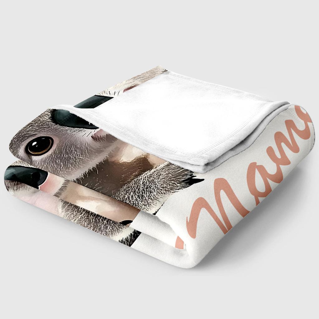Coperta in Pile Koala Personalizzata con Fiori Nome Personalizzato Stampa Animale Carino Plaid Morbido Caldo Biancheria da Letto per Tutte le Stagioni Regalo per Bambini