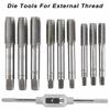 HHO-Taper Plug M3 M4 M5 M6 M8 M10 M12 32Pcs/Set Metric Tap Die Set M3-M12 Thread Wrench Nut Bolt Screw Repair Tools Kit