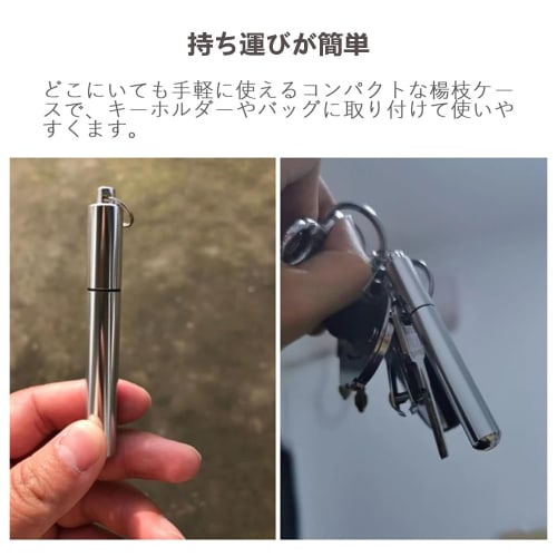 Coehaopike 2-Piece Toothpick Holder, Toothpick Case, Portable Toothpick Box, Portable Toothpick Holder, Cotton Swab Case, Lightweight, Convenient, Wat