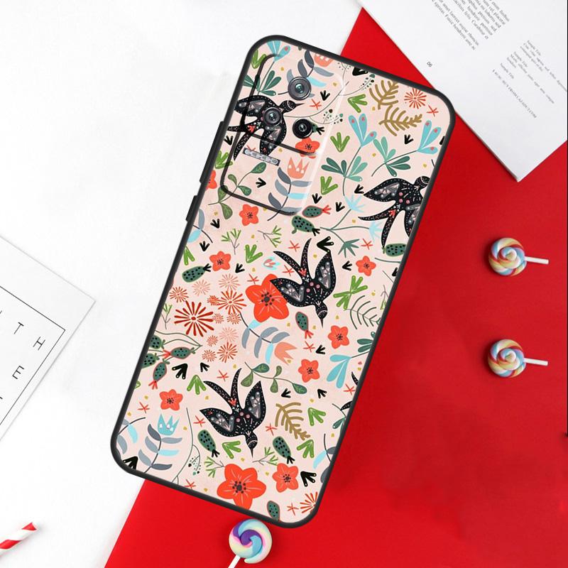 Garden Birds Cover For Xiaomi 13T 11T 12T 14T Pro 13 14 15 Ultra POCO X7 Pro X3 X5 X6 F5 F6 M6 Pro Case