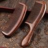 Sandalwood Comb Solid Peach Wood Engraved Hair Brush For Friends Lovers Family Gift Long Straight And Smooth