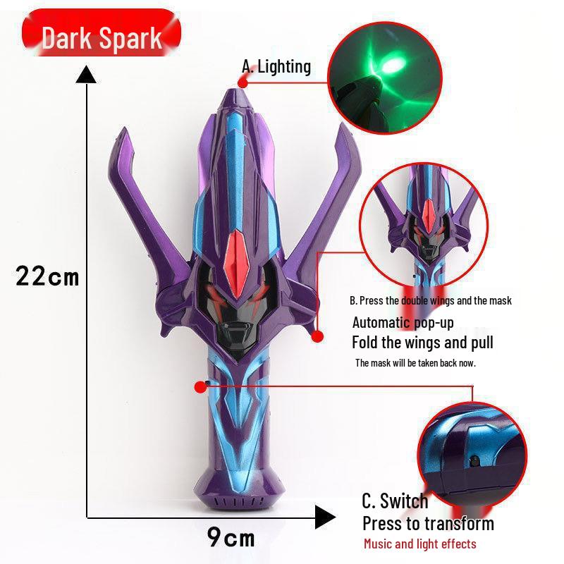 Superman Galaxy Spark Gun & Light-Up Sword Toy for Kids