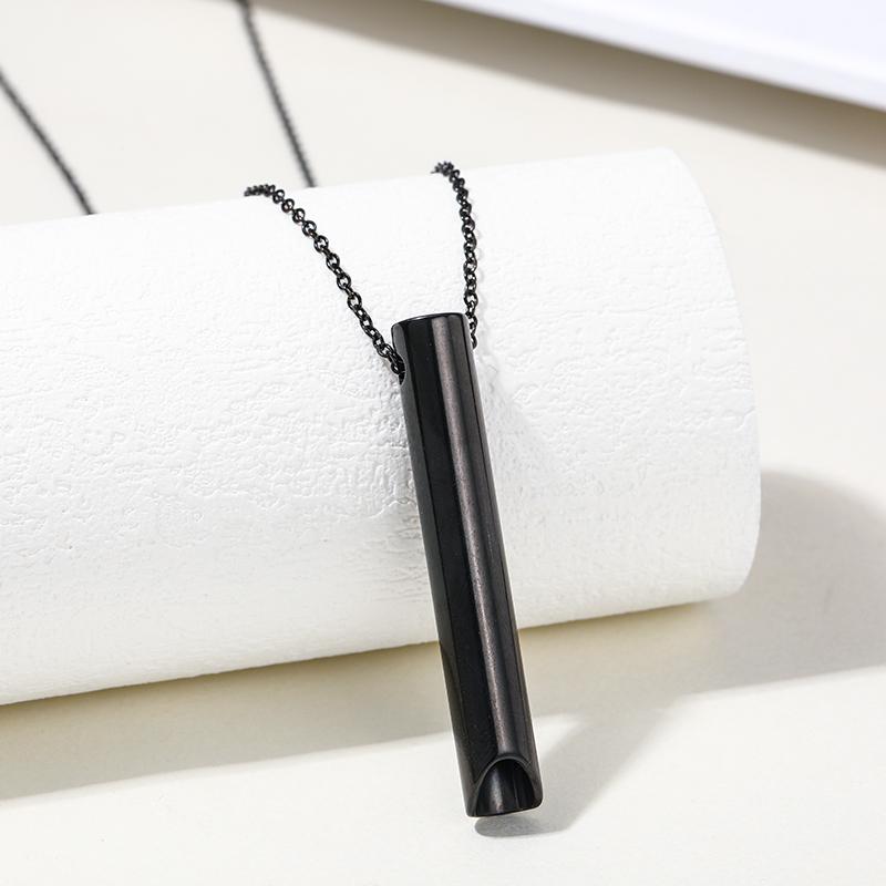 Stress Anxiety Necklace Mindfulness Breathing Tool Natural Calming Relief Chain Breathlace Necklace Quit Smoking Anxiety ReliefGood Product