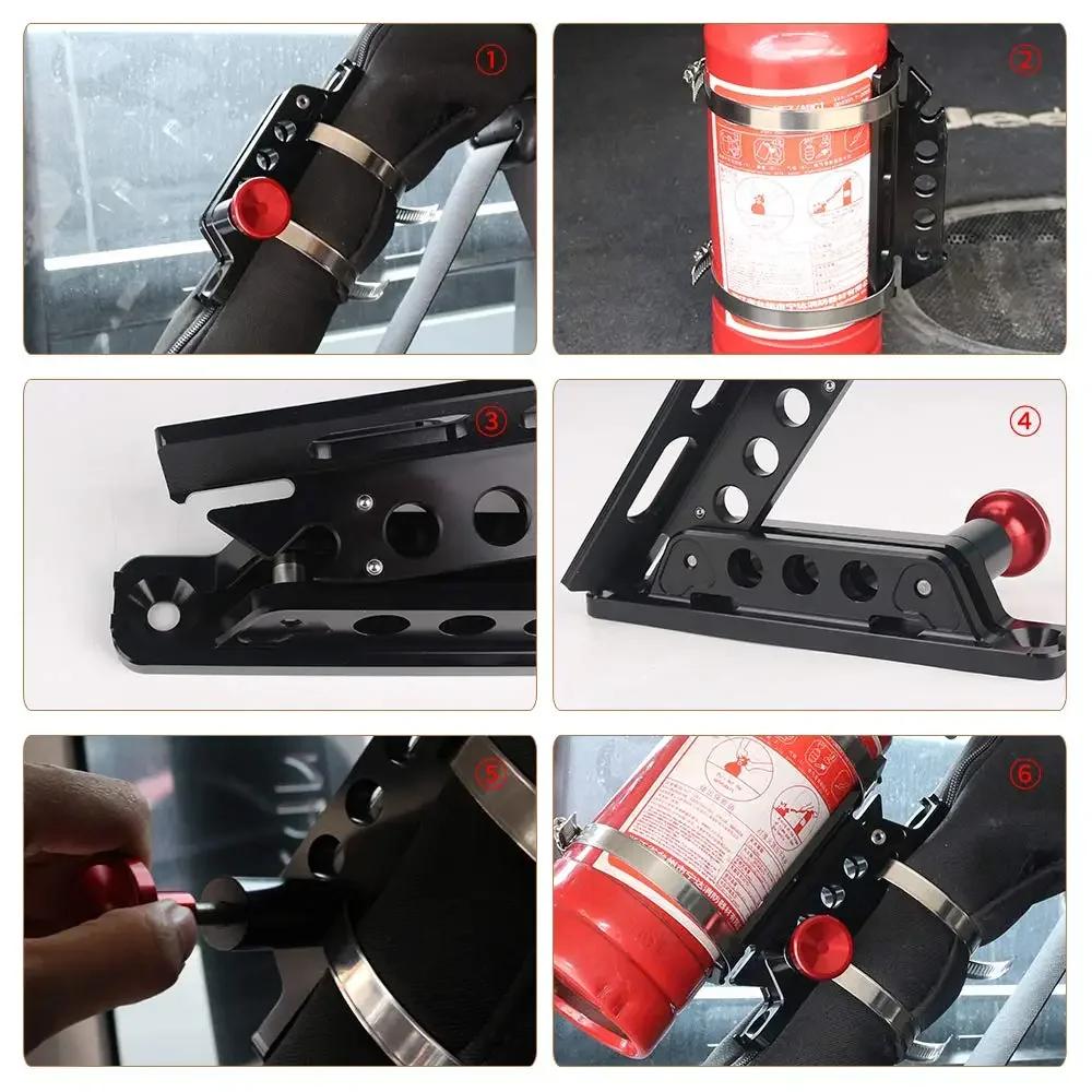 Universal Extinguisher Mount Holder Brackets Vehicle Adjustable Quick Release Roll Bar Fire for Car UTV