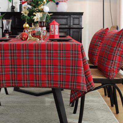 American Christmas Tablecloth Fabric Nordic Ins Style Coffee Table Cloth Plaid Dining Table Mat New Year'S Table Cover