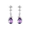 Amethyst Earrings for February of Permanently Wearable Large Coming of Age Popular Gift for Women In Their 20s FH.bird Women, Popular, Dangling,