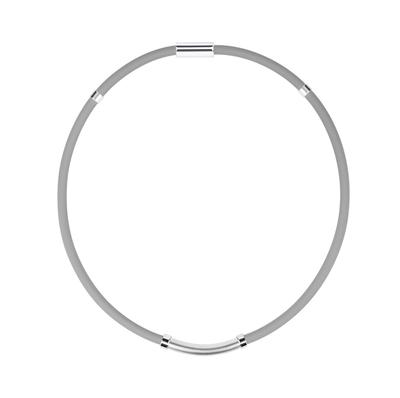 Static Elimination Necklace Titanium Magnetic Germanium Unisex Silicone 2 Sizes [AIMEIS] (50CM, Brown)