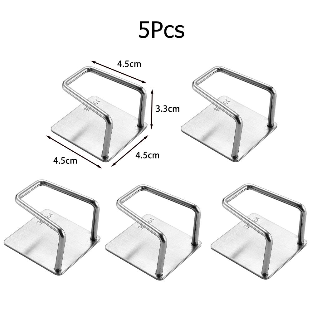 

Держатель для кухонных губок, полка для раковины из нержавеющей стали, клейкие держатели, сушилка для слива, настенные крючки, аксессуары, органайзер для хранения 5PCS серебряный