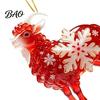 2D Acrylic Pendants Christmas Sheep Hanging Ornament with Snowflake Decor, Flat Pendant Ornaments Rope for Holiday Tree Party Supplies Festive