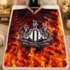 Flanell-Decke Newcastle United Fußball Warm Weich Überwurfdecke für drinnen Sofa Bett Wohnzimmer