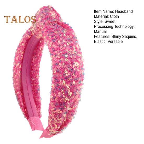 Cerc de păr pentru fete Fancy Sparkling Curcubeu Înnodat Bentiță Accesorii pentru păr Zi de naștere Fată Cadou bentiță