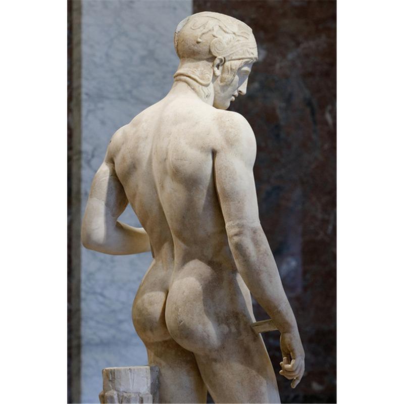 Greek Statue Plaster Sculpture Artwork David Art Canvas Painting Figure Poster and Print Wall Picture for Living Room Home Decor