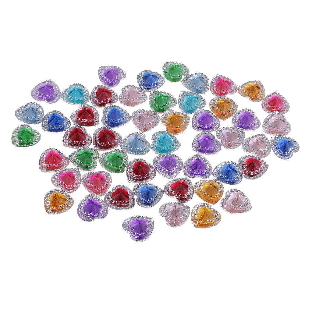 Decorative Resin Rhinestone Buttons Heart Shaped Luxury Sewing Buttons for Clothes and DIY Projects