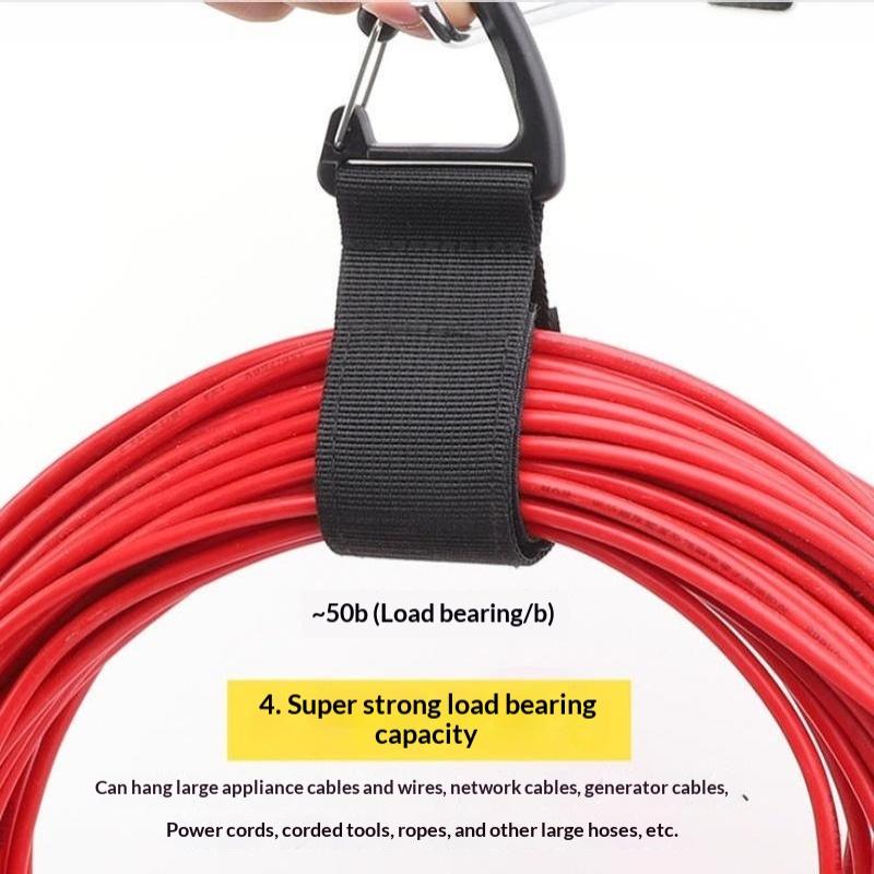 Heavy-Duty Hook And Loop Cord Carrying Strap Wire Manager Power Cord Management Nylon Heavy Cord Storage Straps For Cables Hoses