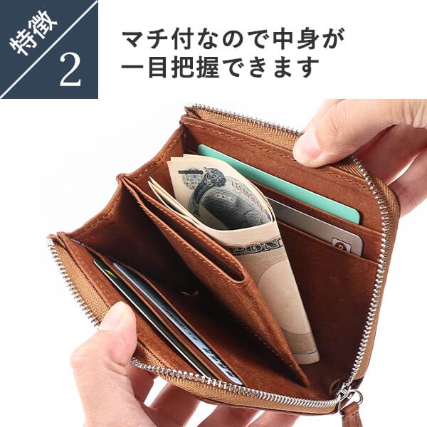 Portemonnaie Portemonnaie Portemonnaie Pueblo Kurze Mini-Geldbörse Reißverschluss Karte Kleine Booster Echtes Leder Oliva [Booster] L-Form L-Form Herren