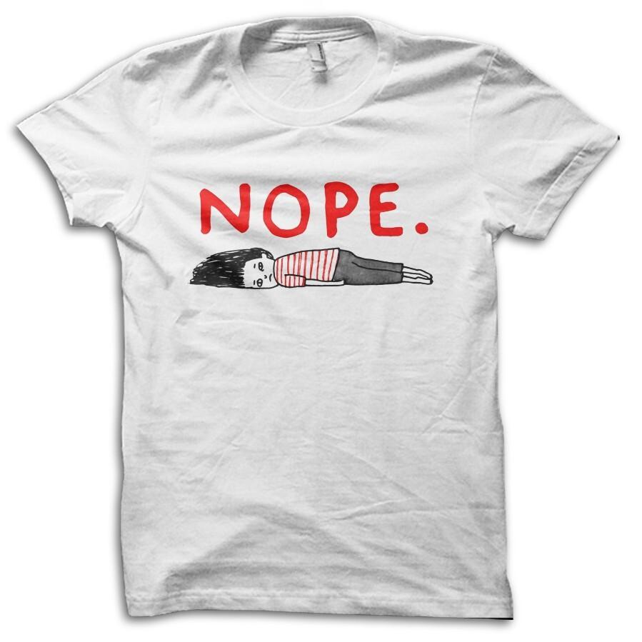 

NOPE Funny Cartoon Joke T-Shirt M5672 4XL