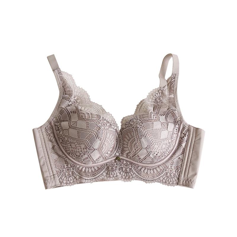 New silk rimless bra, thin adjusted mulberry silk underwear, lace sexy gathering