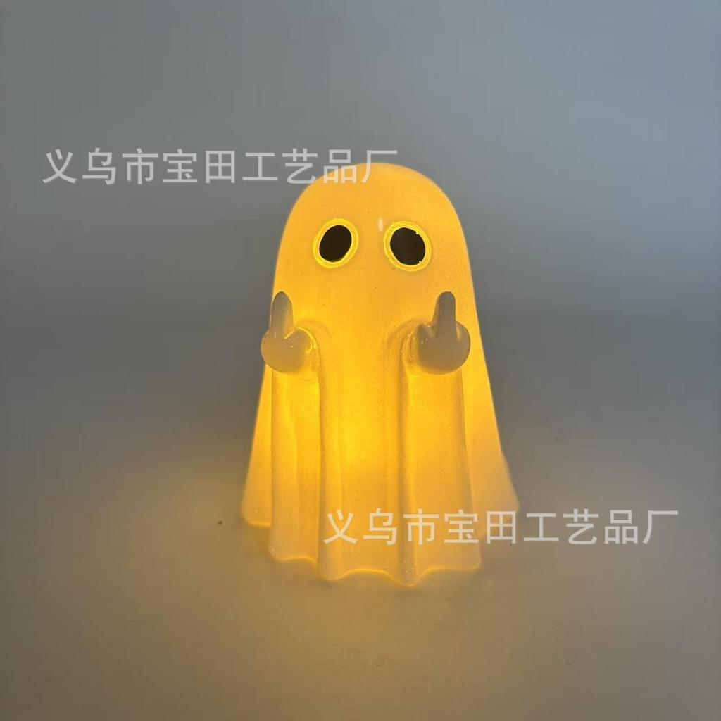 New product cute white ghost party decoration garden ornament study desktop decoration small ornament