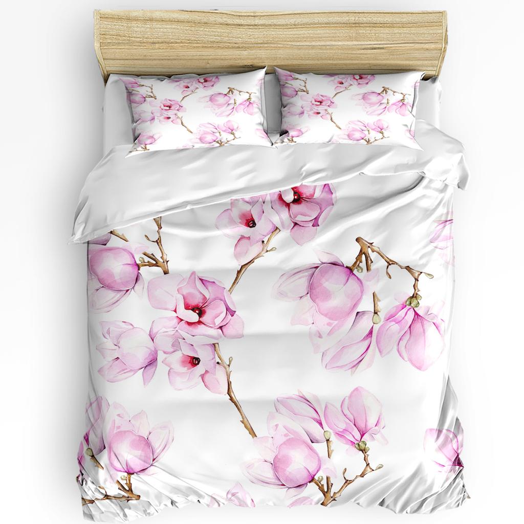 Spa Deko 3-teiliges Bettwäsche-Set Sandorchidee und Massagesteine im Zen Bettbezug-Set Bett-Set Bettbezug Kissenbezug Bettdeckenbezug