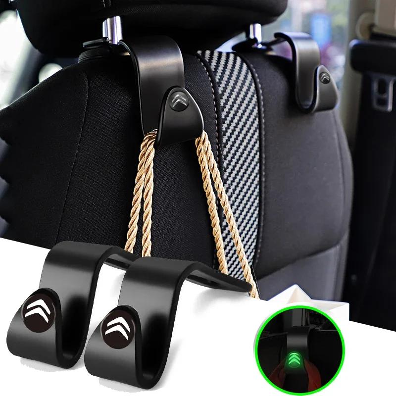 Luminous Car Seat Back Hook Portable for Citroen Jumper C5 Xsara DS3 ElyseeC3 C4 C2 Berlingo C1 Grand Picasso Hanging Holder akh256