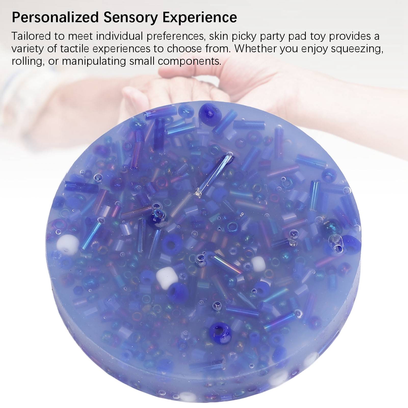 

2 шт. игрушка для ковыряния кожи силиконовая нелипкая портативная круглая форма сенсорная накладка для детей и