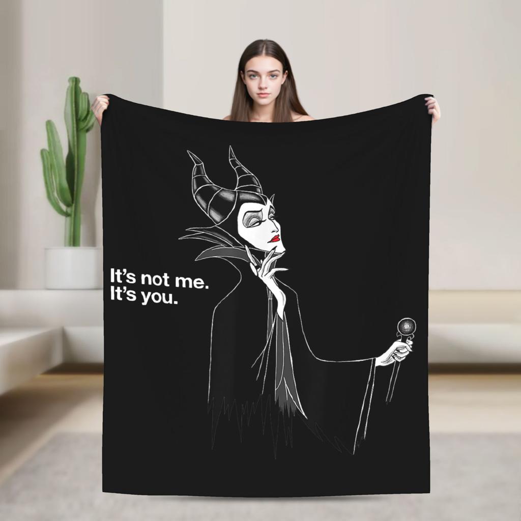Sleeping Beauty Maleficent Villain Velvet Throw Blankets Bad Witches Blankets for Home Travel Lightweight Thin Outdoor Portable