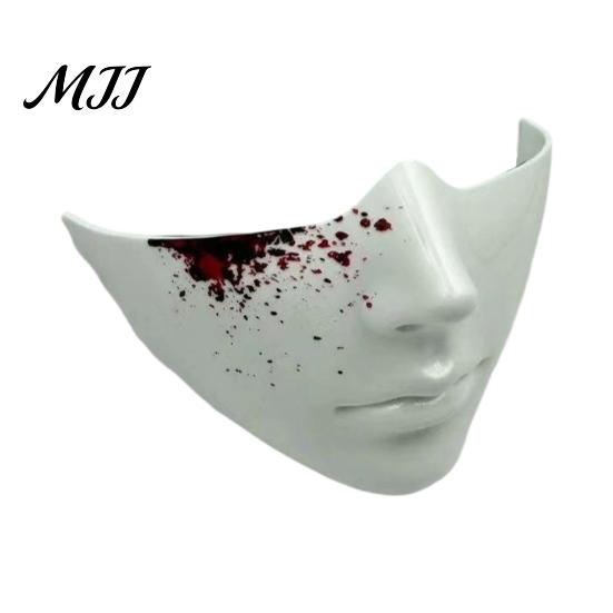Adults Performance Masque Masquerade for Men Women, Cyberpunk Half Face Mouth Ergonomic Decor Ball Proms, Mardi Gras, Halloween Cosplay Party