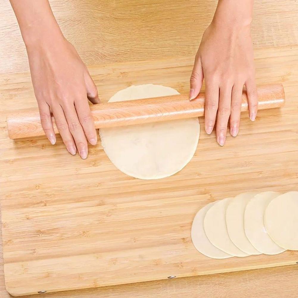 Solid Wood Food Grade Rolling Noodle Stick  Dumpling Skin Household Rolling Noodle Stick Non Stick Skin Kitchen Baking Tool