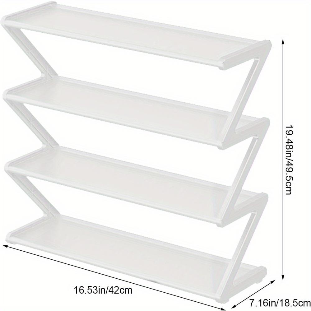 1 Set 4 Tier Stainless Steel Shoe Rack Organizer Easy To Install and Space Saving Shoes Organizer with Sturdy Frame Shoe Rack