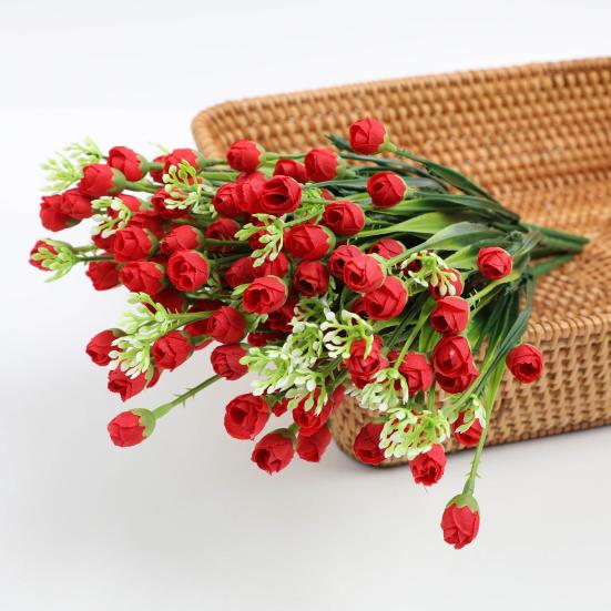 Umělé květiny Falešná jarní kytice se stonkem pro květinové aranžmá Svatba Domácí kancelář Párty Středový díl stolu