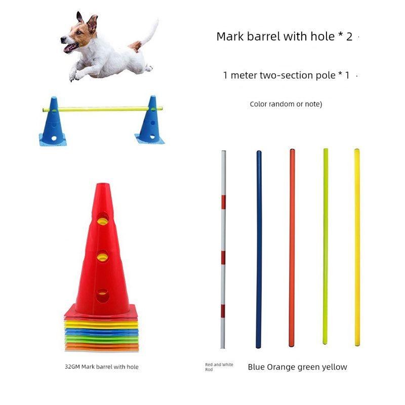 Dog Agility Training Equipment Dog Obstacle Training Jump Rod Cone Barrel Sign Post Combination Hurdle Dog Trainer Pet Supplies