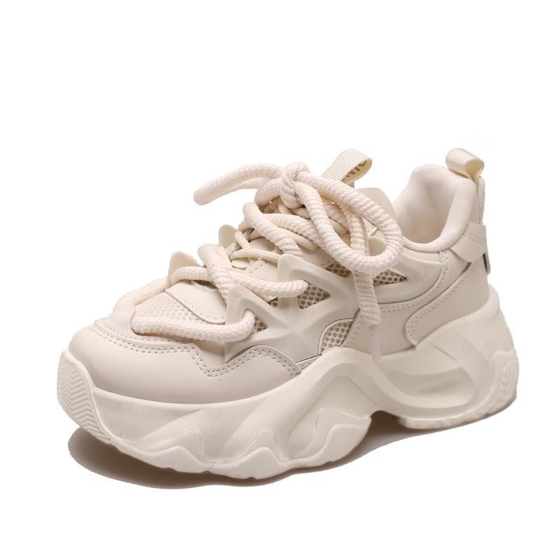 Dad's Shoes Women's New Autumn Thick Sole Cake Shoes Elevated Sports Shoes Autumn and Winter Casual Running Shoes