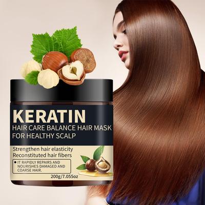 Keratin Haarmaske-T REPARIERT SCHNELL UND PFLEGT GESCHÄDIGTES UND GROBES HAAR-Geeignet für alle Haartypen, 200ml