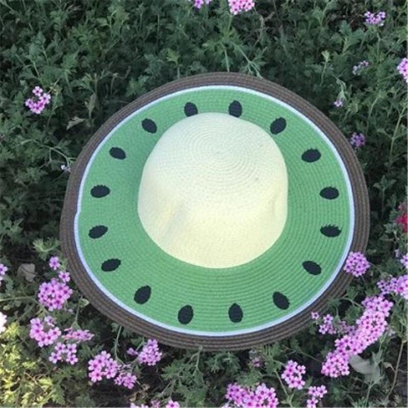 2021 Spring Summer Parent-child Beach Straw Hat Panama Hat Lady Women Watermelon Modeling Straw cap girls outdoor visor Sun Hat