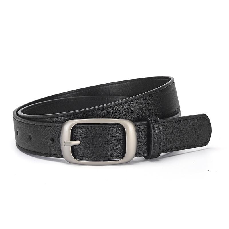 Chic Unisex PU Leather Belt with Decorative Buckle – Versatile and Stylish for a High-End Look.