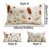 Pastoral Floral Tufted Throw Pillow Cover Canvas Throw Pillowcase  Home Decor