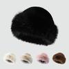 Basin Hat Women Winter Warm Thickened Brim Bucket Hat Solid Color Windproof Outdoor Cold Weather Hat Headwear