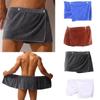 Sexy Men's Wearable Bath Towel Magic Shower Skirt Soft Breathable Swimming Beach Bath Dress Sports Gym Bathrobe