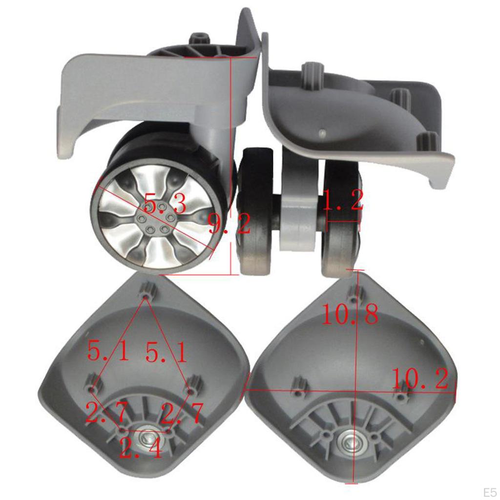 2 Pcs Trolley Case Luggage Wheel Universal Travel Accessories DIY Replacement Wheels