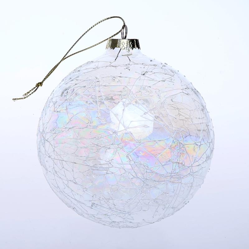 Retail Christmas Hanging Iridescence Ball/Christmas Day Decoration Party Festival Hanging Ball Decoration Round Ball Rainbow