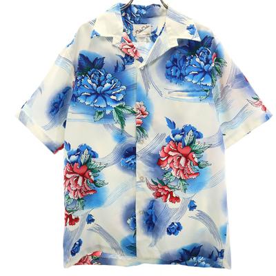 Melemele 70er 80er Made in USA Vintage Floral Kurzarm Alohahemd Herren Gebraucht