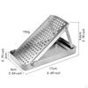 Stainless Steel Cheese Grater with Container Space Saving Manual Kitchen Utensils 17x9x2cm Compact