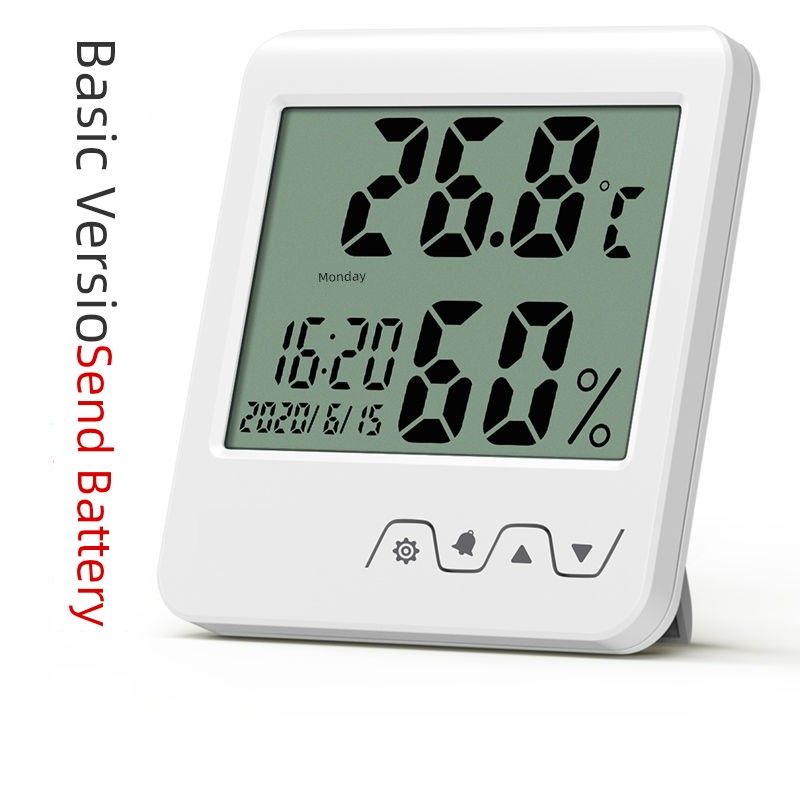 

Thermometer for Home Use, Indoor Electronic High-Precision Temperature and Humidity Meter, Accurate Temperature and Humidity Display for Baby Room Basic Model - No Backlight