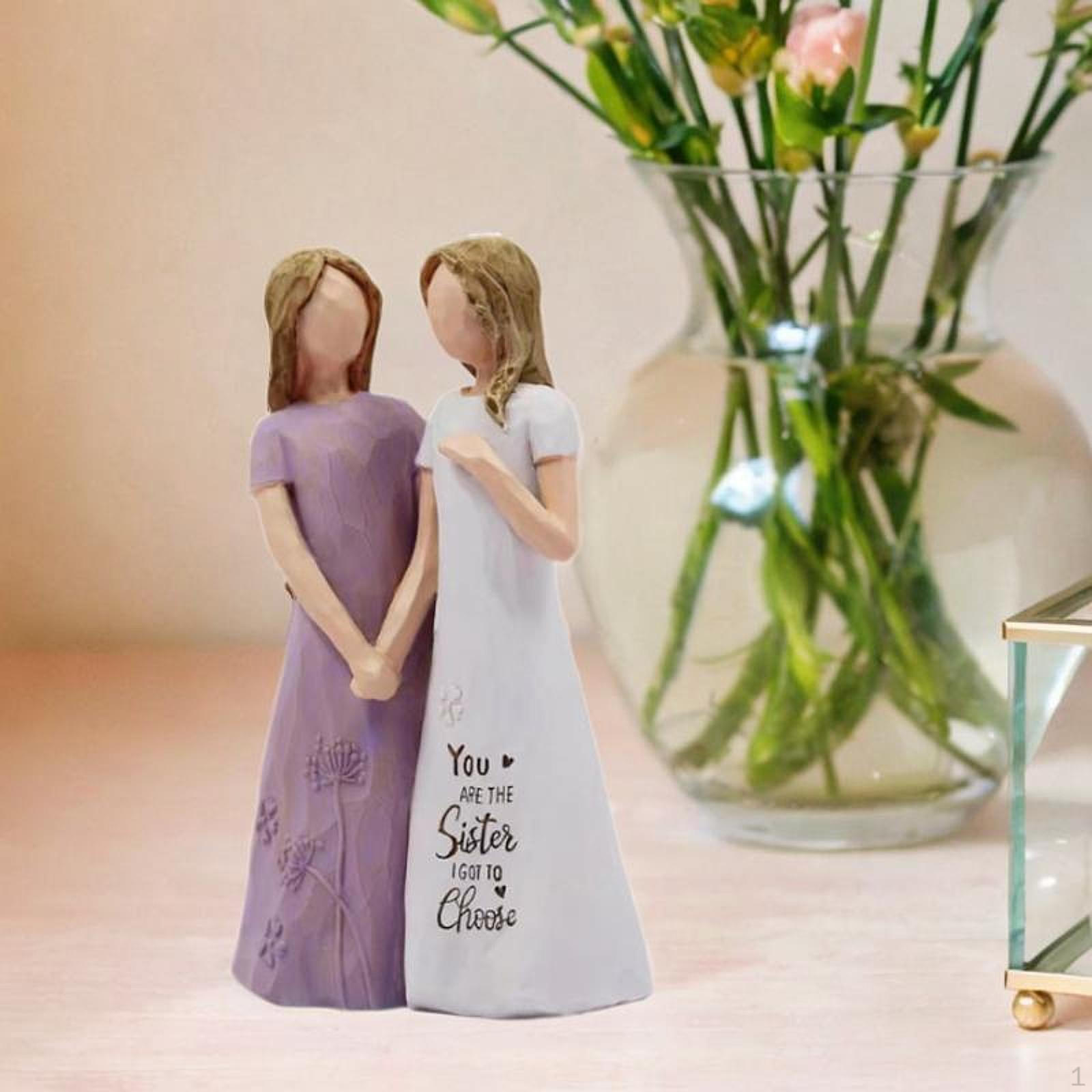 

Статуэтка «Дружба для девочек», настольная фигурка, подарочное коллекционное украшение для дома, сестры, смола фиолетовый